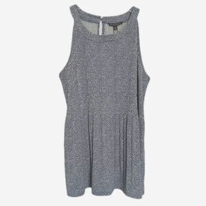 NWT Adrianna Papell Sleeveless Printed Pleated Halter Top L